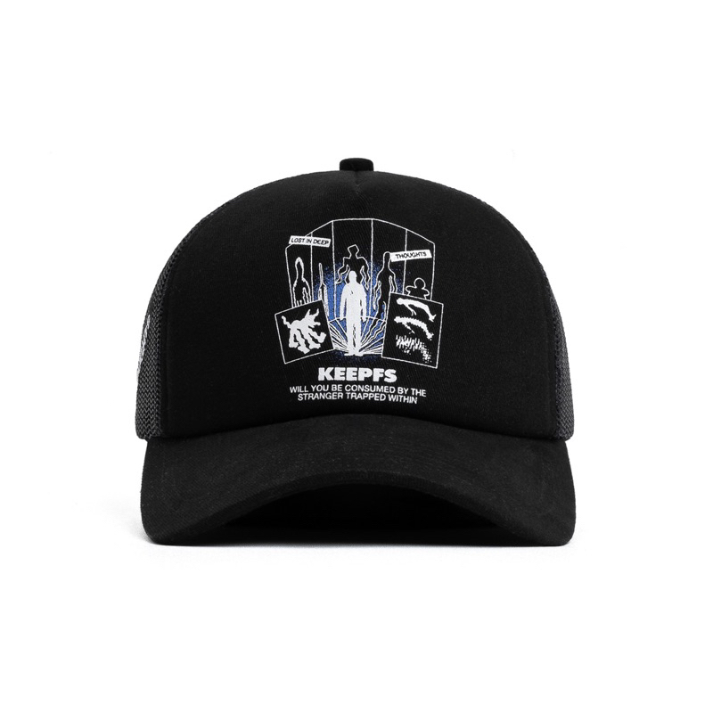 KEEPFS | หมวก Trucker สีดํา | Lost In Deep