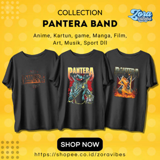 เสื้อยืด พิมพ์ลายวง Pantera กางเกงดนตรี