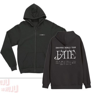 เสื้อกันหนาว มีฮู้ด ลาย Jungwon Enha Engene Fate World Tour DB