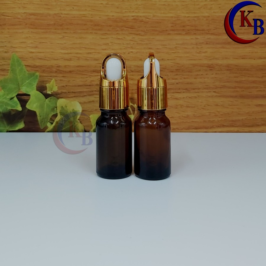 10ML PIPETTE BOTTLE WITH SERUM DROPS COVER / 10ML THICK BROWN GLASS BOTTLE