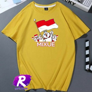 เสื้อยืด พิมพ์ลายภาพ mixue Image สําหรับเด็ก