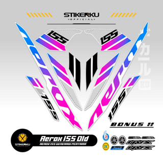 สติกเกอร์ ลาย OLD AEROX 155 VVA MOTIF OLD AEROX 155 VVA STICKER Unique AEROX 155 VVA STICKER AEROX 155 VVA STICKER STOCK DECAL LIST POLET Stickerkudecall