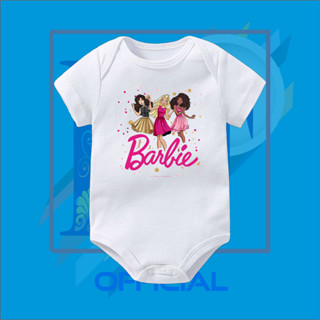 ชุดจั๊มสูท บอดี้สูท ผ้าฝ้าย แบบสั้น ลาย BARBIE &amp; KEN BABY BARBIE สําหรับเด็กผู้ชาย และเด็กผู้หญิง 30s