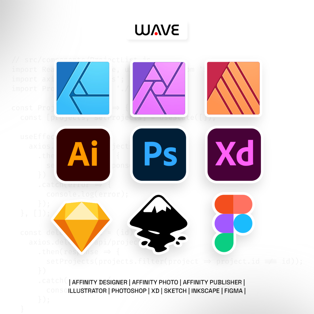 สติ๊กเกอร์ตัด Vinyl IT Design UI UX Waterproof Design - XD / Photoshop / Illustrator / Sketch / Affi