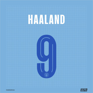 Nns HAALAND 9 JERSEY MANCHESTER CITY ชุดตัวเลข