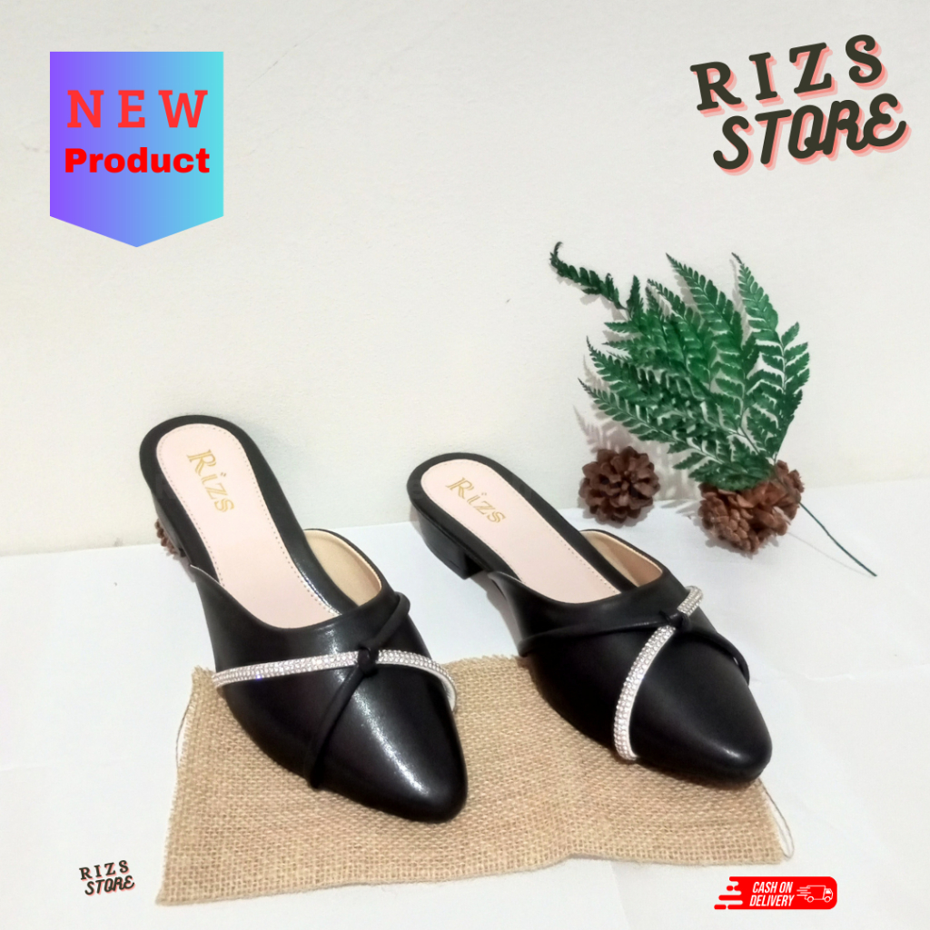 รองเท้าแตะผู้หญิง - รองเท้าแตะปาร์ตี้ - Ari.rr_shop - รองเท้าแตะส้น 3 ซม. - รองเท้าแตะแต่งงาน Bapau 