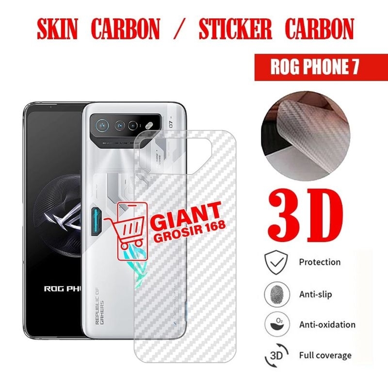 Rog Phone 7 Skin Carbon 3D Anti-Scratch Back Skin Carbon Rog Phone 7