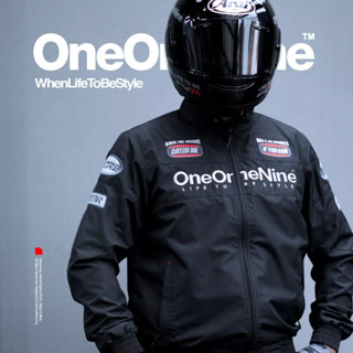 เสื้อแจ็กเก็ต Racernine CATCHME สีดํา | Ksr ONEONENINE
