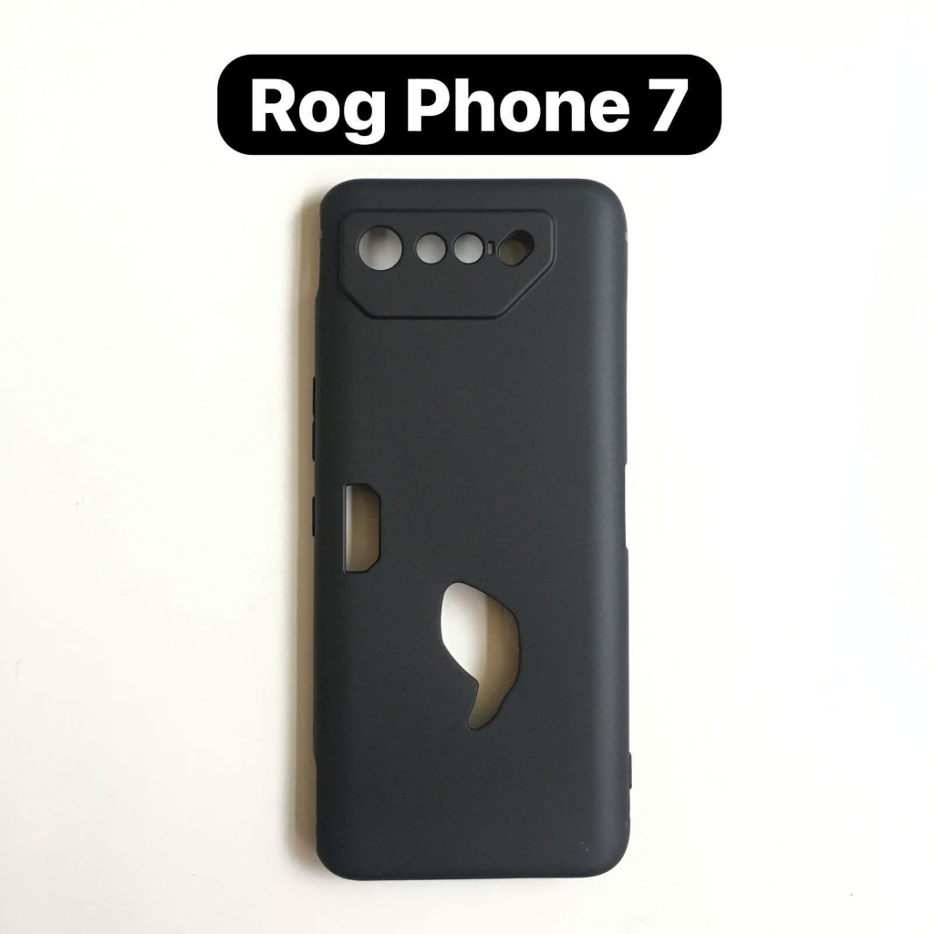 Hitam พรีเมี ่ ยมซิลิโคน TPU ยืดหยุ ่ น Matte ฝาครอบ ASUS ROG โทรศัพท ์ 8 7 6, ROG 3, ROG 5 ROG 2 นุ ่ มสีดํา Glare Anti Oil Doff Pop up Top Softcase Dark Plain บาง-Silicone/SLim NFC Pro S Play ROGPhone2 ROGPhone3 ROGPhone5 Phone2 Phone3 Phone5