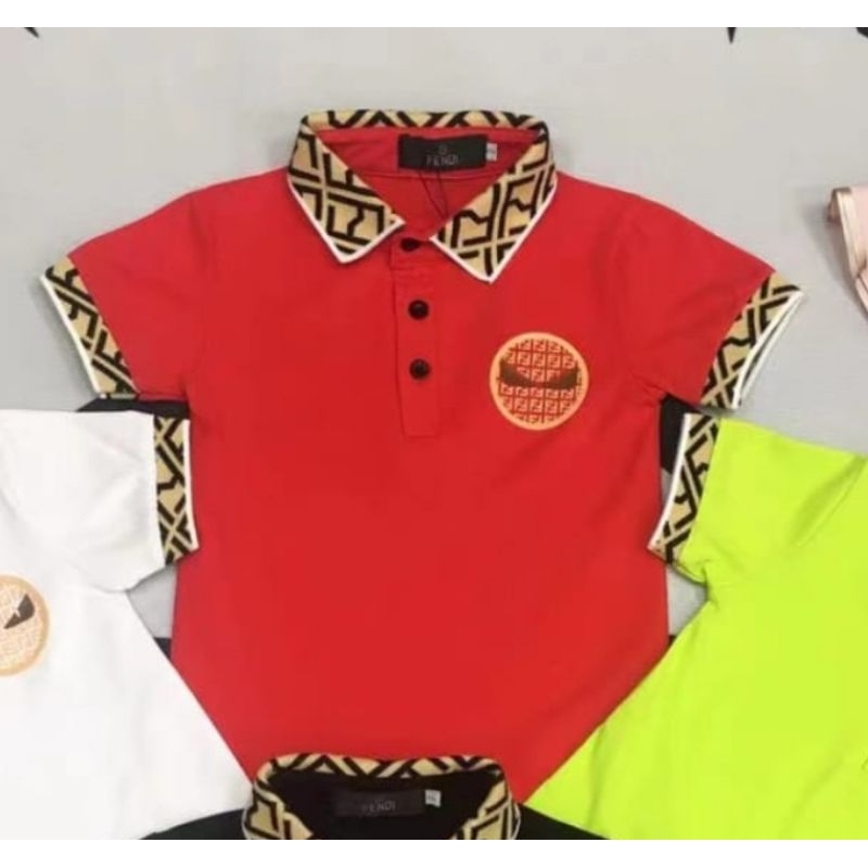 เสื้อยืดคอปกเด็ก FND1 นําเข้าระดับพรีเมียม (1-12T)