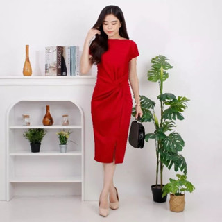 Ag2307 Midi Dress พรีเมี่ยม Vaya 4 สี CE ธรรมดา ชุดเดรสสํานักงาน / ชุดเดรสลําลอง สวยงาม / เสื้อผ้าผู้หญิง / ชุดเดรสทางการ