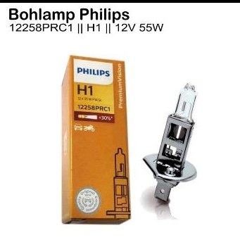 PHILIPS H1 12V-55W หลอดไฟ/H 1 หลอดฮาโลเจน 12V-55W