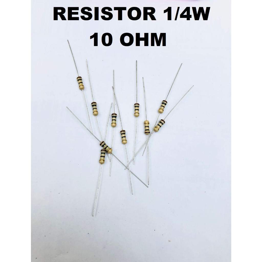 CONTENTTS 10PCS RESISTOR 1/4W 10OHM 10 OHM 1% 10R TAIWAN ROLL