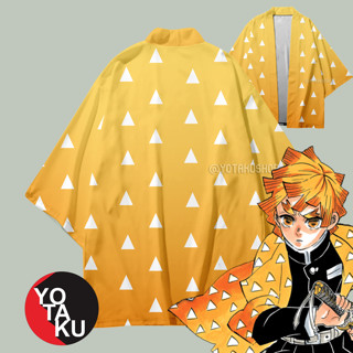 เสื้อคาร์ดิแกนคอสเพลย์ การ์ตูนญี่ปุ่น Haori Demon Slayer Zenitsu Agatsuma YOTAKUSHOP