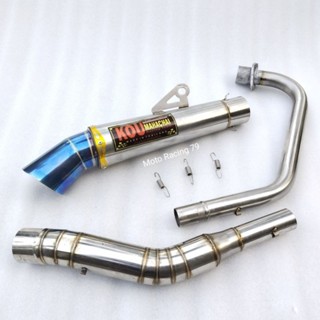 Cou Mahachai ท่อไอเสีย Skygo 125 150 Bajaj ct 100 125 Euro 125 150 Sniper135 sniper150 Raider 150carb Raider 150 fi Tmx 125 Tmx 155 pinoy 125 pinoy 150 tc 125 Rusi tc 155 ท่อไอเสีย Exos ข้อศอกใหญ่ NLK DAENG