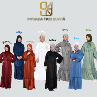  Gamis For Teenage Girls 9-17 ปี SANTORINI SILK แฟชั่น มุสลิม KID KIDS สายรัดซ้อน พรีเมี่ยม สีโมเดิร์น เสื้อคลุม สีขาวหัก กระดูกสีขาว Hajj Koran ล่าสุด