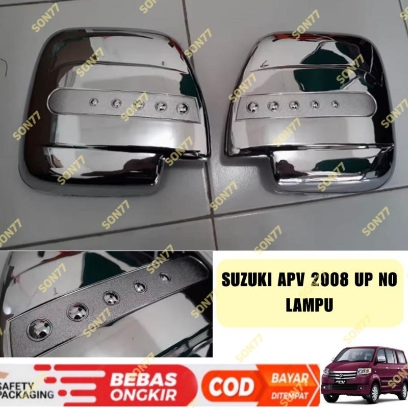 Suzuki Apv Arena 2008 2009 Up ฝาครอบกระจกมองหลังไม่มีไฟโครเมียม,