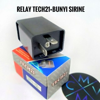 รีเลย์ไฟกระพริบ SEN เสียงไซเรน สัญญาณเลี้ยว มอเตอร์ไซเรนดัง TECH21 ของแท้ 100%