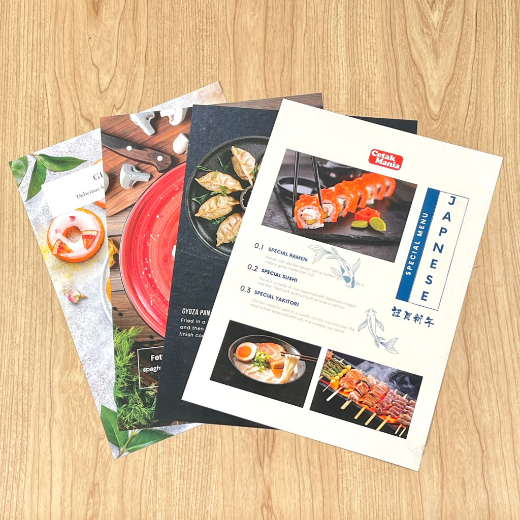 พิมพ์นิยมของ INDONESIAN RESTAURANT CAFE SKIN MENU BOOK - ANTI-TORN POLYESTER