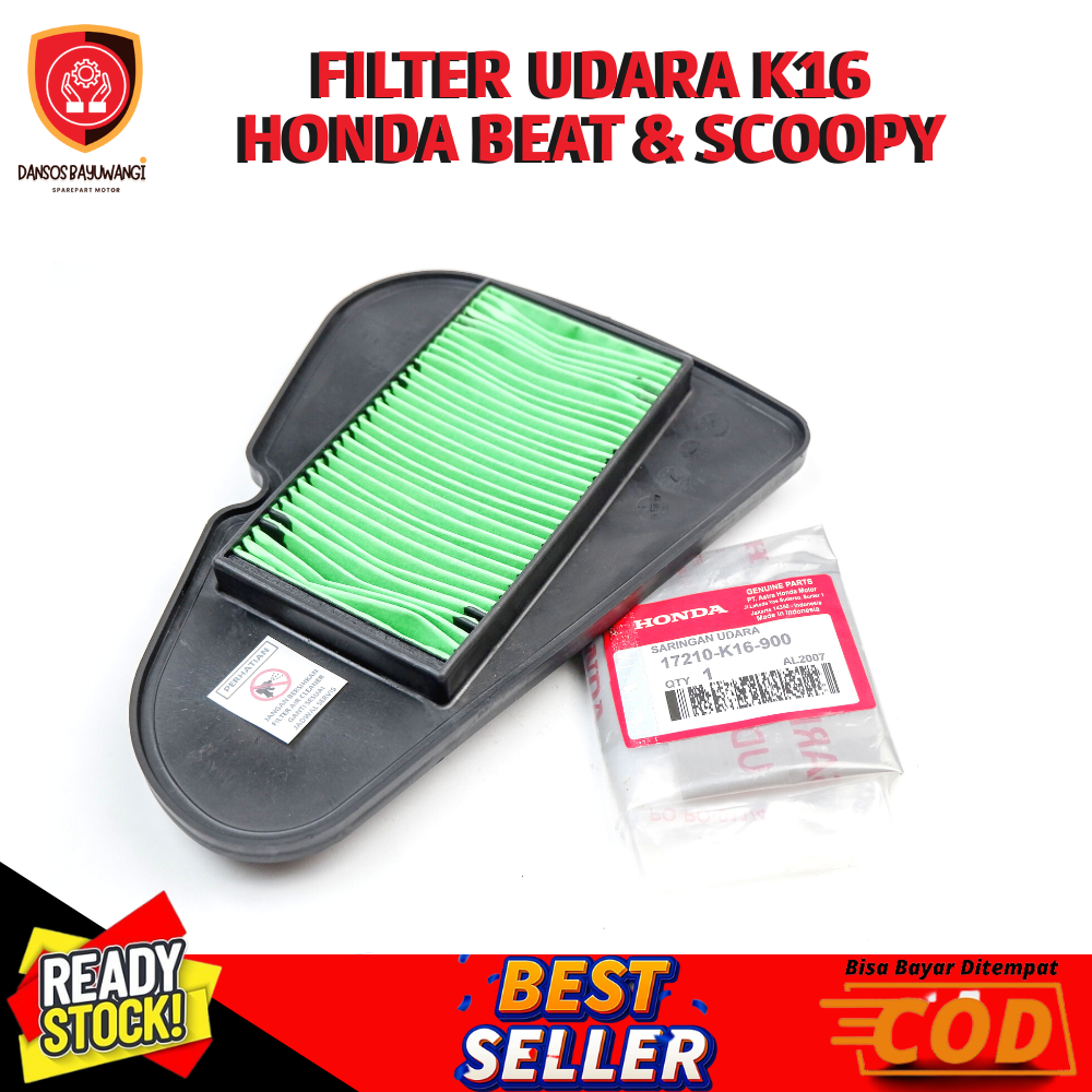 Honda beat Injeck scoopy 17210-k16-900 กรองอากาศมอเตอร์ไซค์