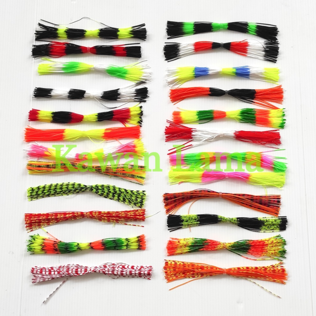 Skrit 24 Motif Skrit เหยื่อตกปลา Skrit Lure Jump Frog 1 มัด มี 50 ชิ้น