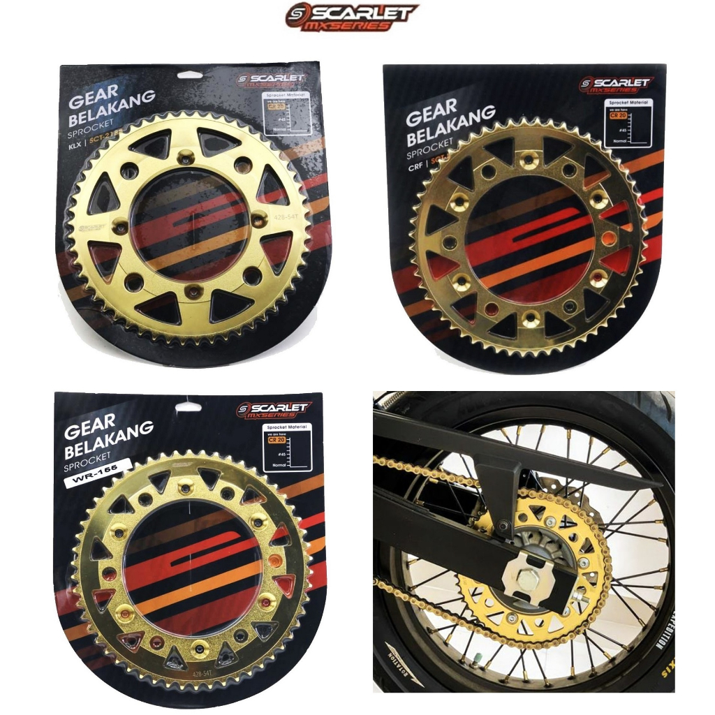 เกียร์หลัง SCARLET RACING KLX Dtracker CRF 150 WR 155 WR155