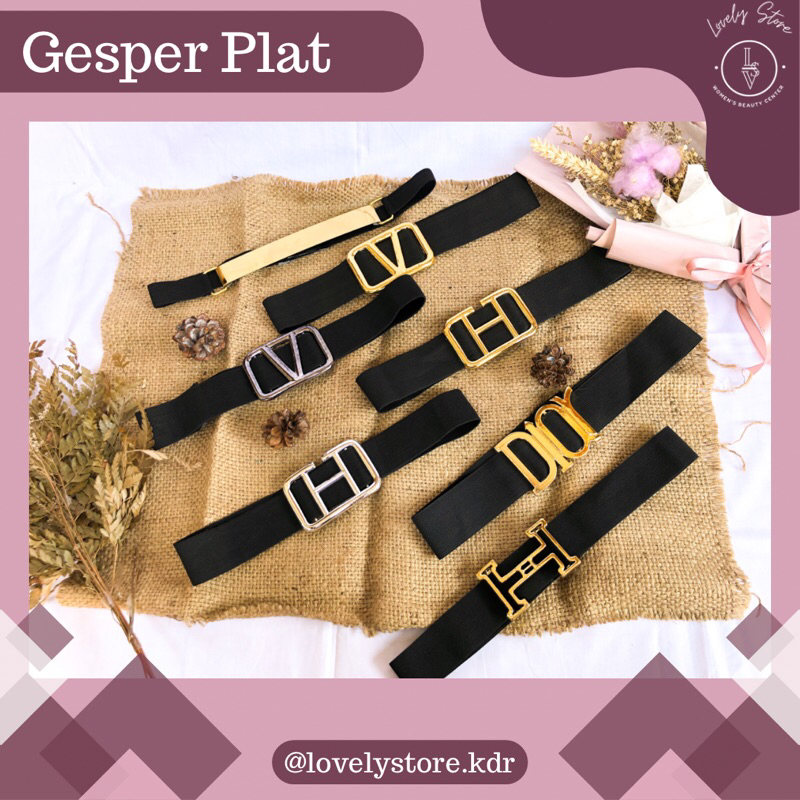 Gold PLATE BELT/MUITARA/GOLD PLATE/BELT H KOTAK/BELT LV KOTAK/FREE BUBLEWRAP
