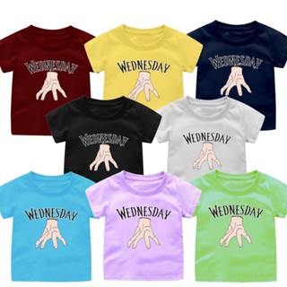 เสื้อยืด ลาย VIRAL WEDNESDAY สําหรับเด็กผู้ชาย ผู้หญิง อายุ 1-12 ปี