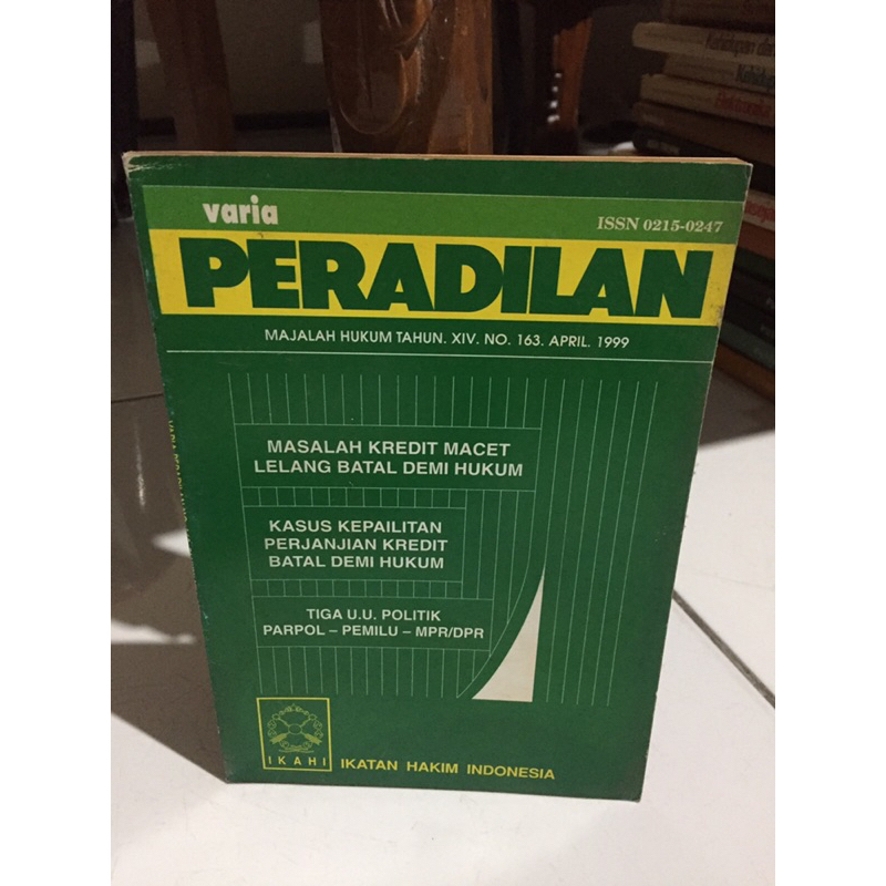 JUSTICE VARIA LAW MAGAZINE NO.163 APRIL 1999