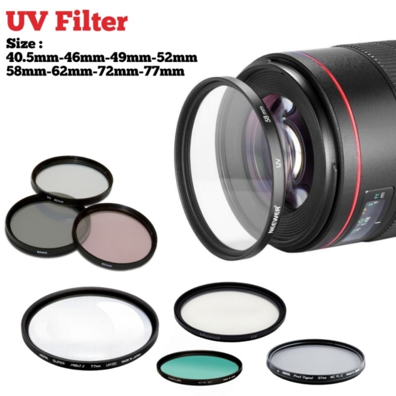 UV FILTER ORIGINAL SIZE 40.5mm 46mm 49mm 52mm 58mm 62mm