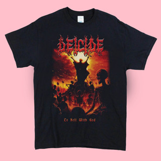 เสื้อยืด พิมพ์ลาย Deicide To Hell With God Band Metal สําหรับผู้ชาย