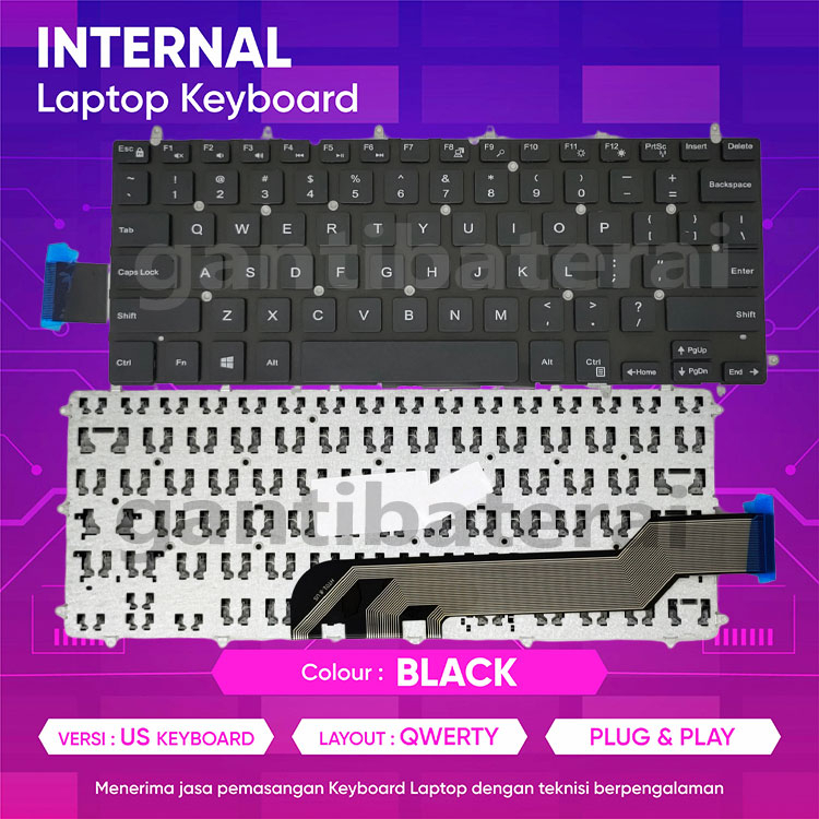 แป้นพิมพ์สําหรับแล็ปท็อป DE Vostro 14 5000 5468 5471 Latitude 3490 3379 P75G001