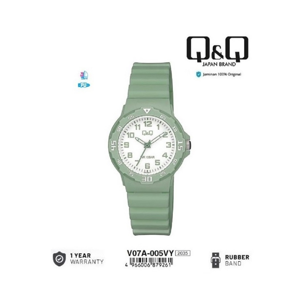 Q&Q QNQ QQ V07 V07A V07A-005VY ANALOG WATCH RUBBER BAND ผู้หญิง / CHILDRENS WATCH RUBBER STRAP