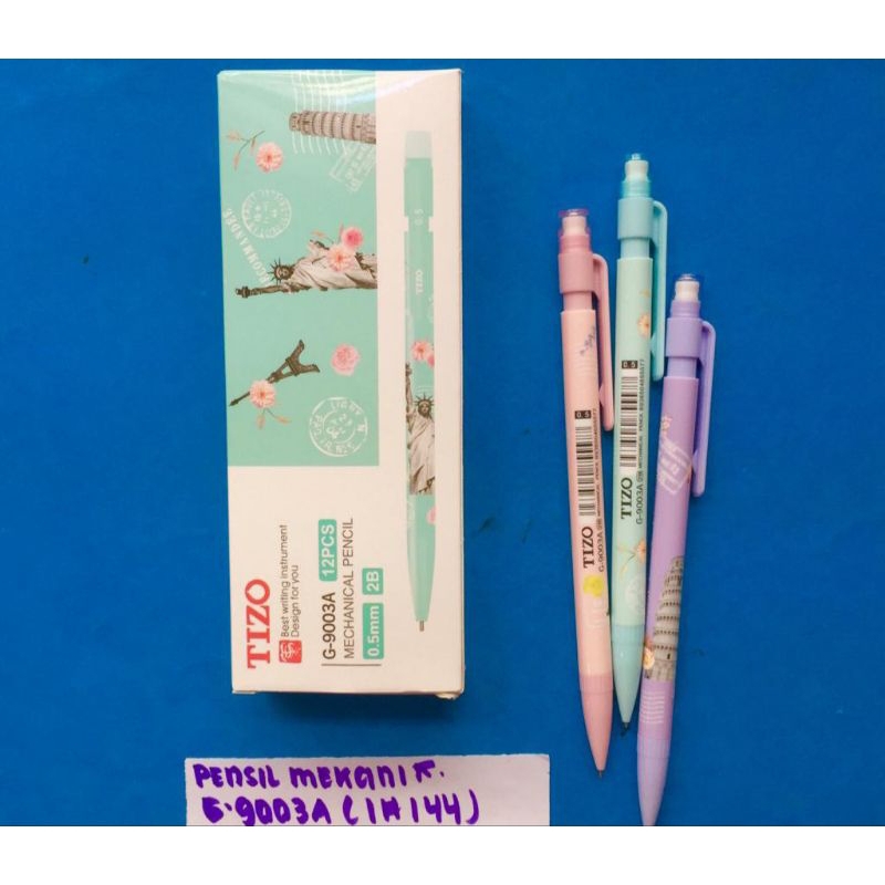 (12PC) MECHANICAL PENCIL G-9003A/G-9000/G-9001 MACARON/ CONTENTTS 0.5MM