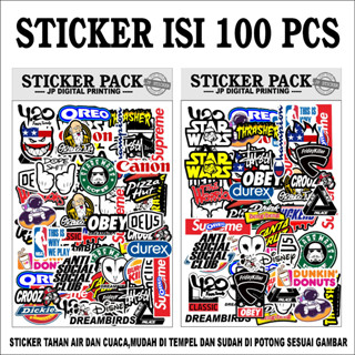 Jp สติกเกอร์โลโก้ ลาย STARWARS AESTHETIC BRAND STICKER กันน้ํา สําหรับเคส TUMBLER HP LAPTOP Etc 100 ชิ้น