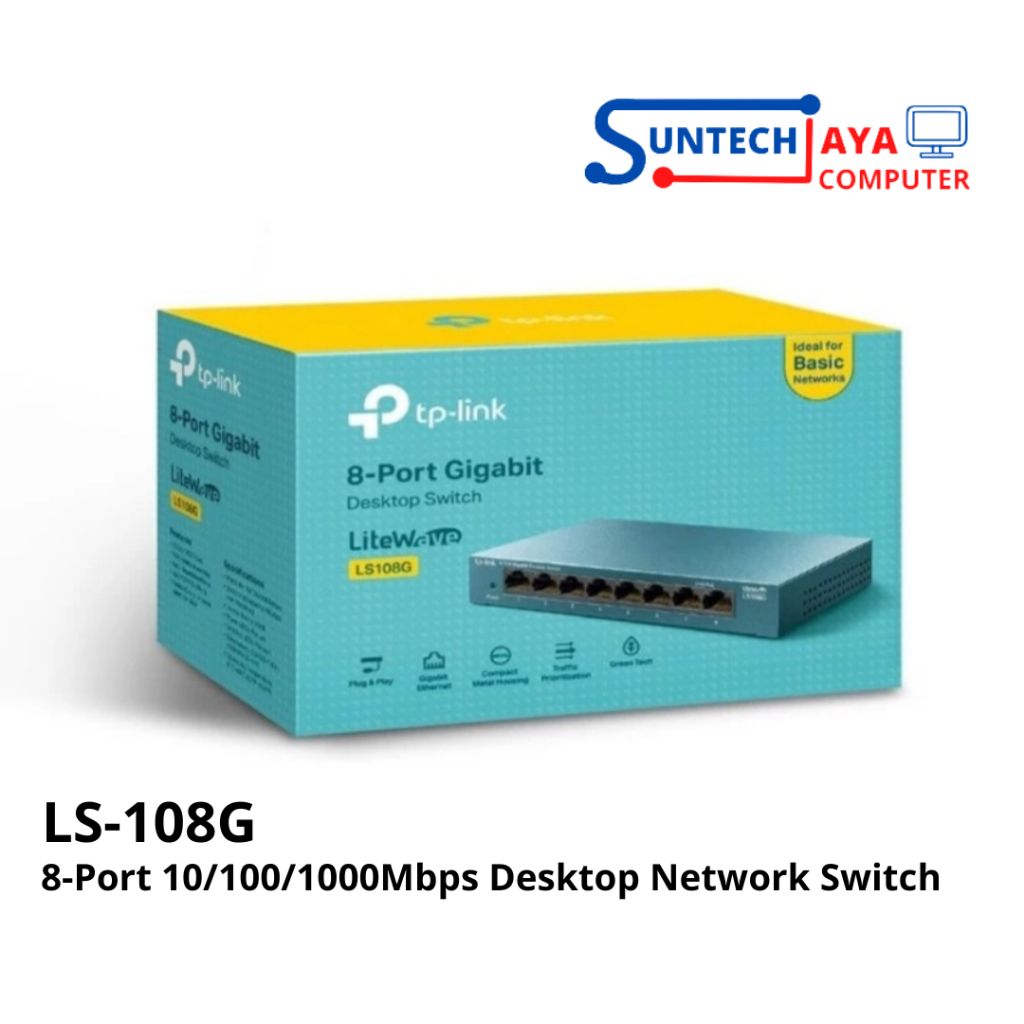 Tp-link LS108G 8-Port 10/100/1000MBPS DESKTOP SWITCH