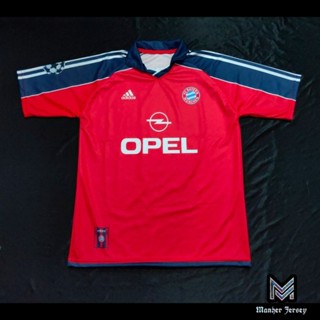 เสื้อกีฬาแขนสั้น พิมพ์ลาย Jersey Bayern Munich 1999 2000 2001