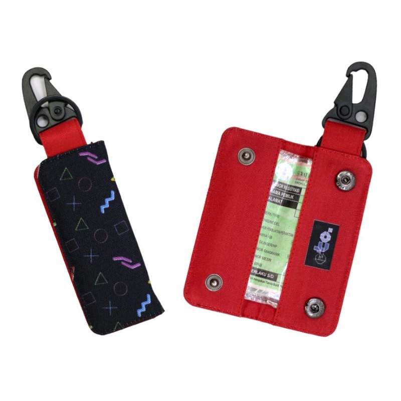 GANTUNGAN STNK WALLET CARBINER CAR MOTORCYCLE KEYCHAIN MOTIF - DSC005