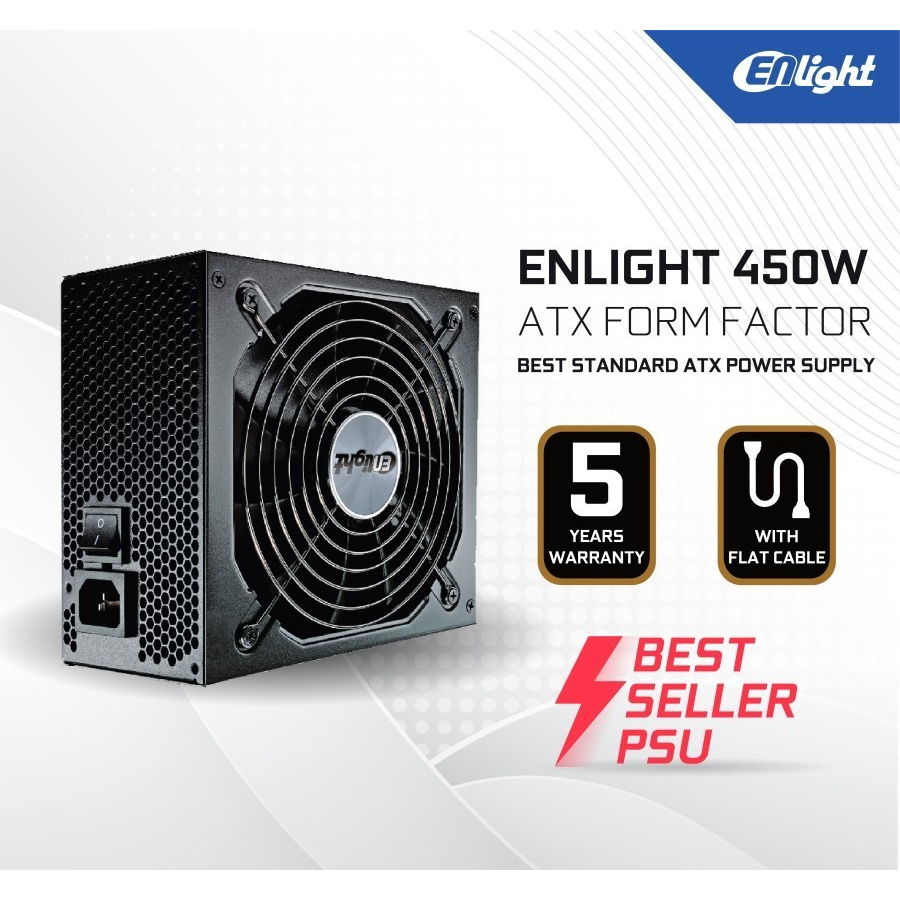 PSU Enlight Blacksilver PSU 450Watt 80+ Bronze - พาวเวอร์ซัพพลาย 450W
