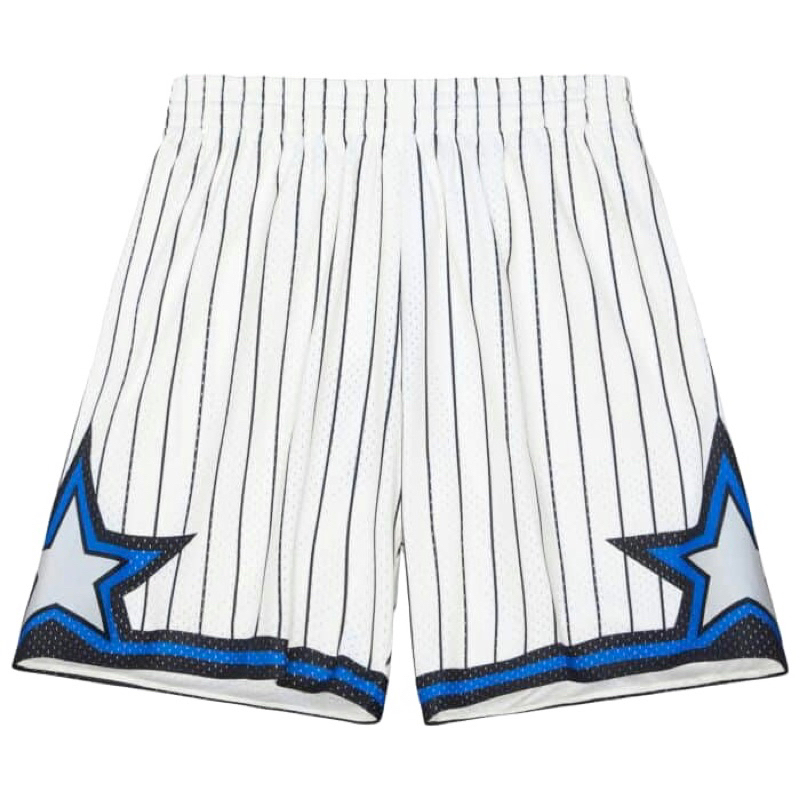 นําเข้า EMBROIDERY CLASSIC ORLANDO MAGIC BASKETBALL PANTS แถบสีขาว