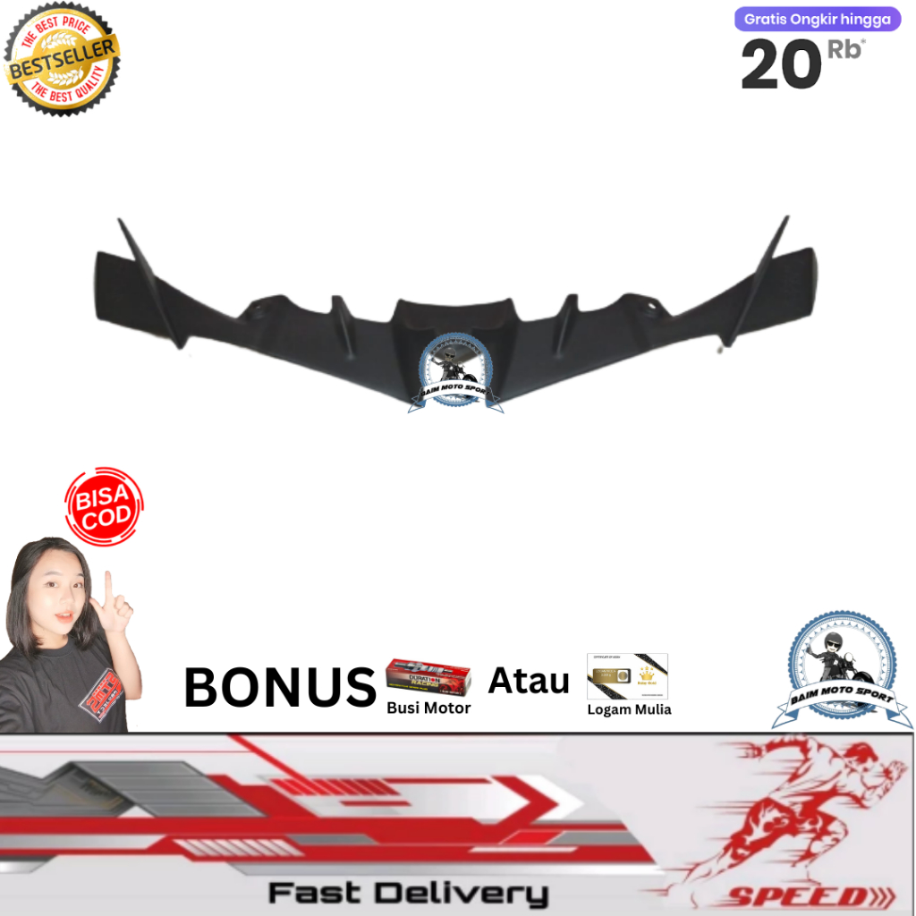 Aerox Winglet รุ่นเก่า / ใหม่ Aerox Winglet / Aerox 155 เชื่อมต่อพลาสติก Abs Winglet อุปกรณ์เสริม