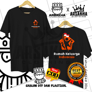 เสื้อยืดผ้าฝ้าย พิมพ์ลาย RKI Rumah Keluarga Indonesia v2 Distro Combed 30s Arsakha สําหรับผู้ชาย