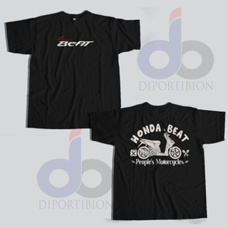 เสื้อยืดแขนสั้น พิมพ์ลายรถจักรยานยนต์ HONDA BEAT