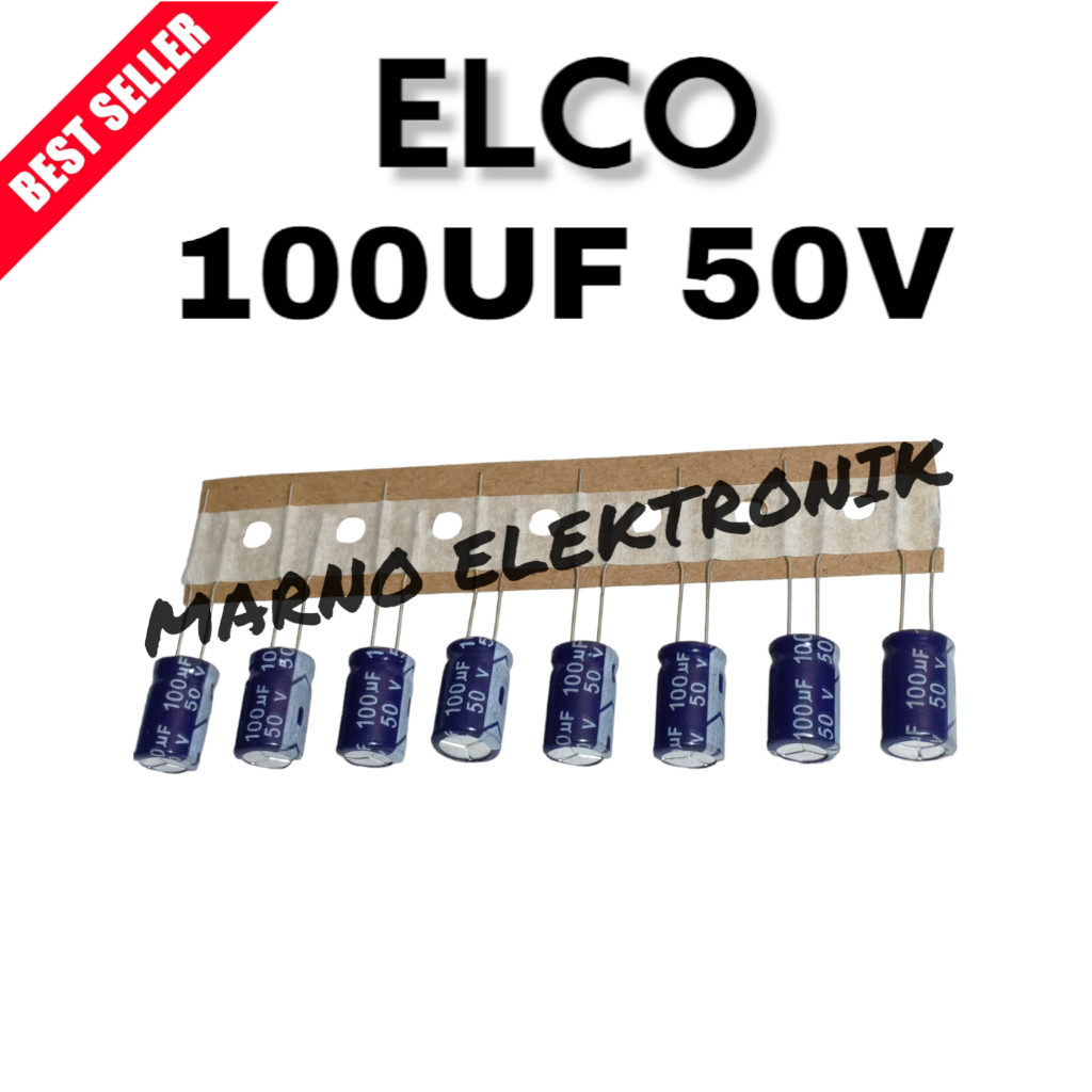 ELCO 100UF 50V 100 UF 50 V ต้นฉบับ