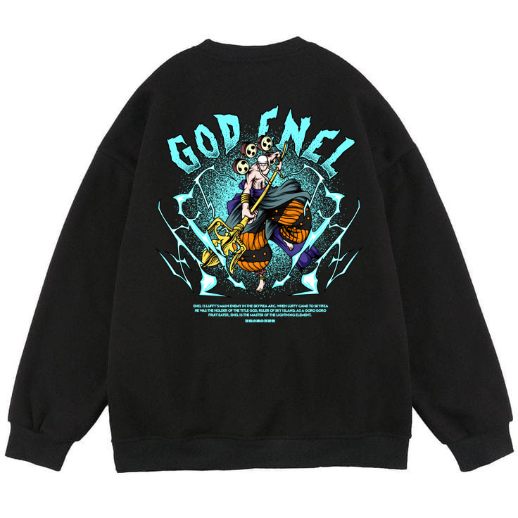 One Piece God Enel อะนิเมะ Afterrisen Crewneck