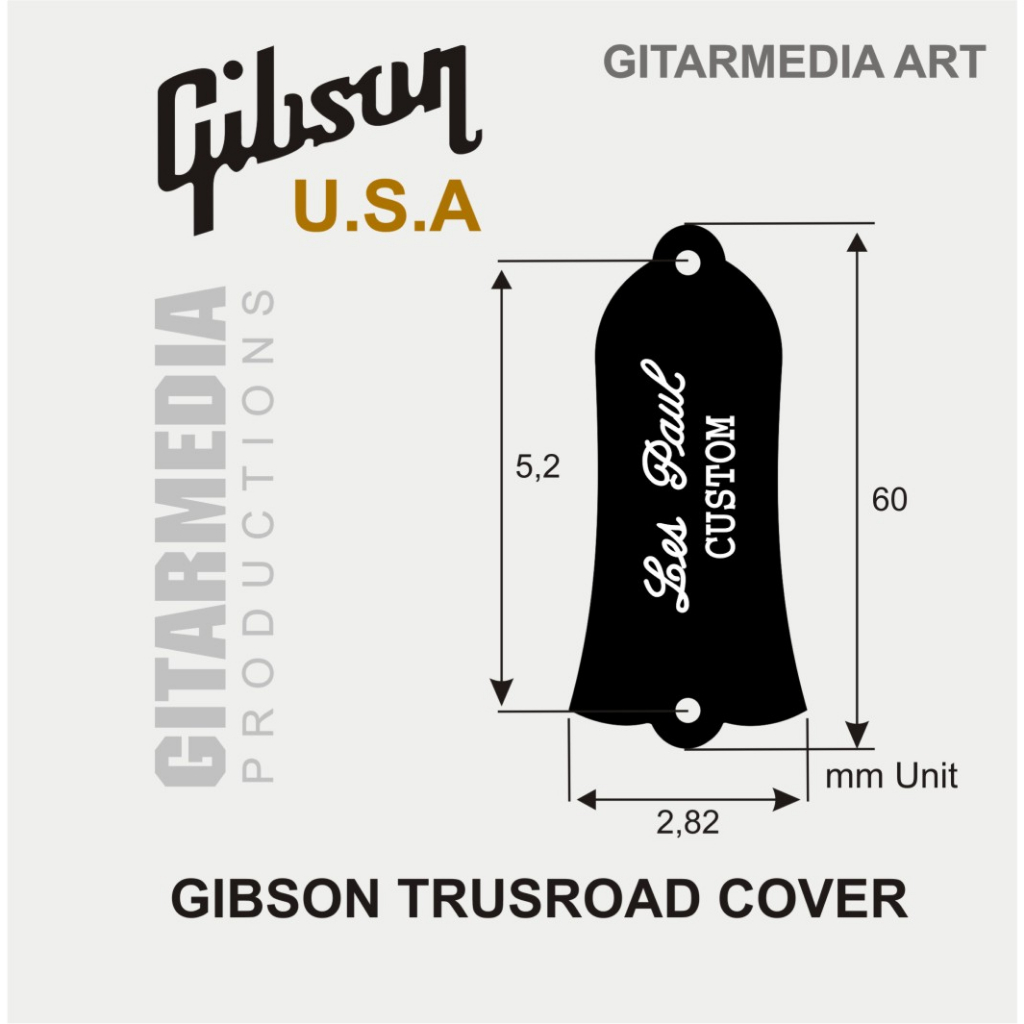 Trusrod TRUS ROD COVER GIBSON LESPAUL SG TRADITIONAL CLASSIC STANDARD GIBSON - GIBSON LESPAUL Bell I