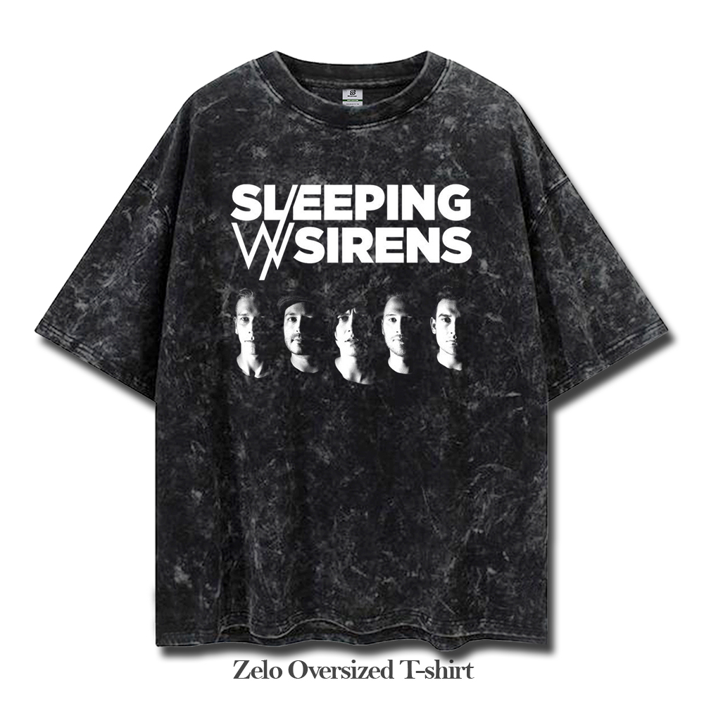 เสื้อยืด Sleeping With Sirens Washed SWS Oversize Vintage Tee