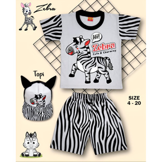 ใหม่ล่าสุด ZEBRA ชุดสูท ลายสัตว์ SAFARI ZEBRA น่ารัก สําหรับเด็กผู้ชาย ผู้หญิง อายุ 1-10 ปี