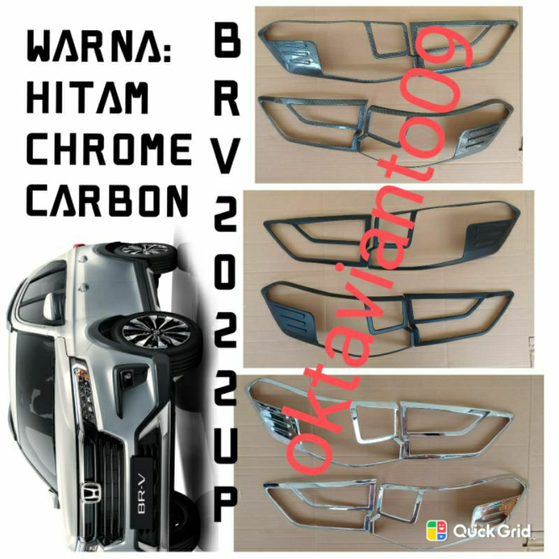 BRV 2022 2023 2024 ด้านหลัง Garnish Black Chrome Carbon