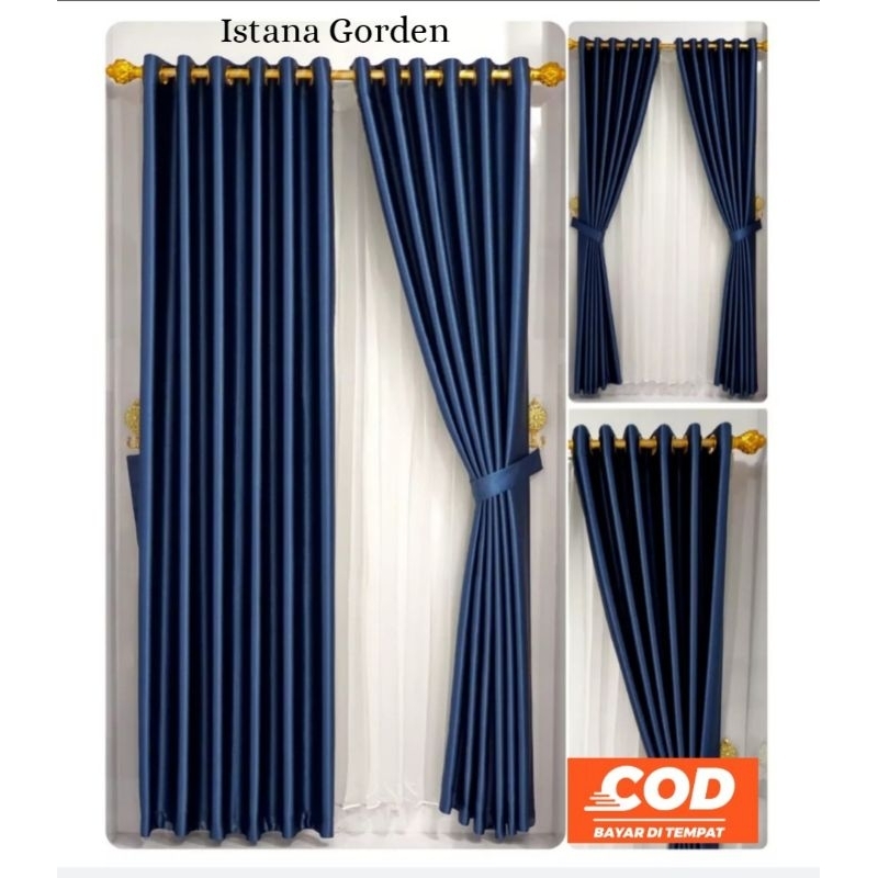GLOSSY BLACKOUT CURTAINS PLAIN CURTAINS WINDOW CURTAINS ประตู